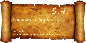 Sauerwein Anett névjegykártya